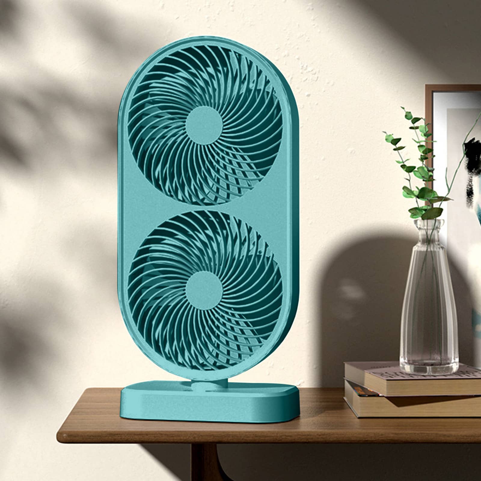 120° Adjustable High Speed Portable Double Head Desk Fan